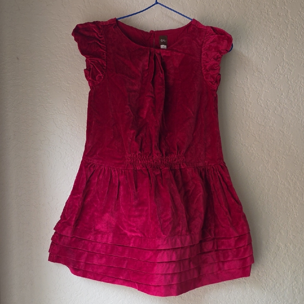 Tea Collection Fuchsia Ruffle Dress